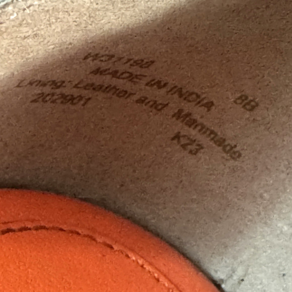 Cole Haan Grand 360 Orange Leather Espadrille Wedge Open Toe Sandals 8B - Picture 8 of 8